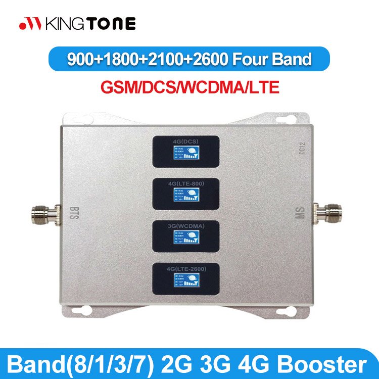 KT-GDWL-S4 Best Buy 4-Band Cell Phone Indoor Repeater Booster 900 1800 2100 2600MHz 3G 4G Lte Four Band Signal Booster